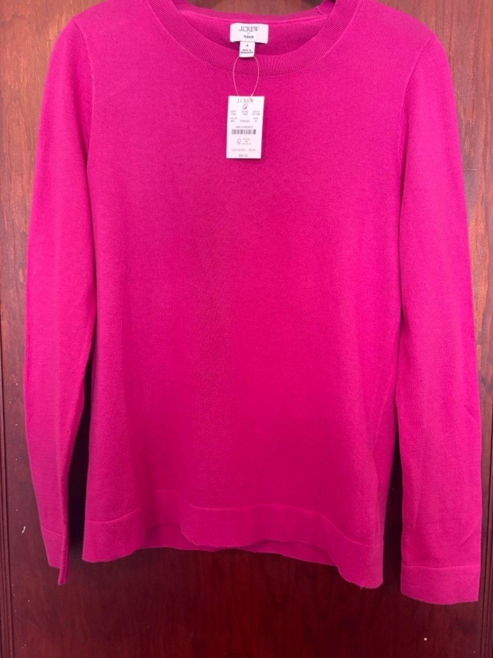 J. Crew Women's Fuchsia Crewneck Sweater - Picture 3 of 10